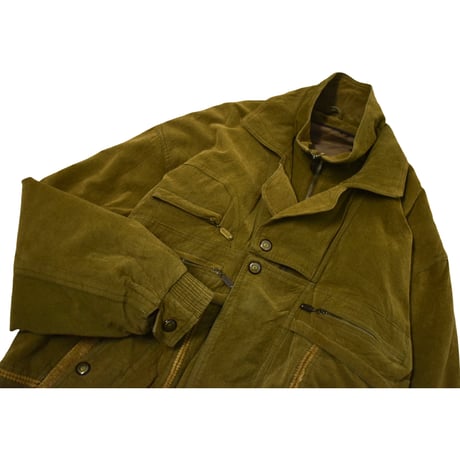 Faux Suede Fly Front Design Jacket