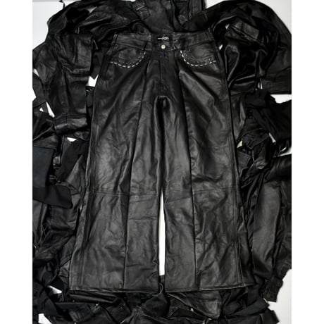 “Remake by VERS” Leather Flare wide Pants