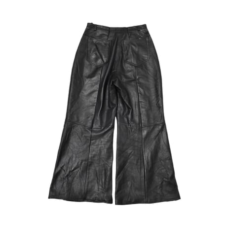"Remake by VERS" Real Leather Wide Flare Pants