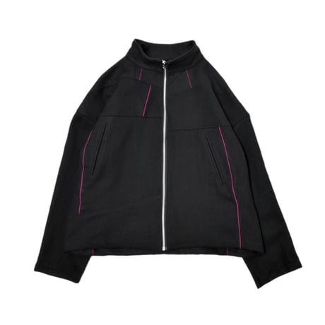 VERS Remake Stripe Zip Up Wool Jacket