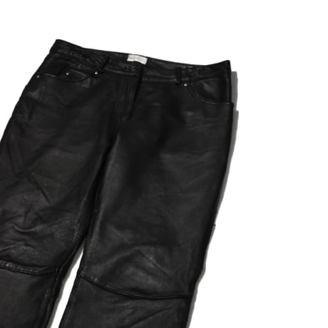 Vintage Real Leather Flare Pants