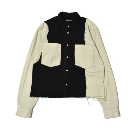 "Remake by VERS" Asymmetry Panel Denim L/S Shirt