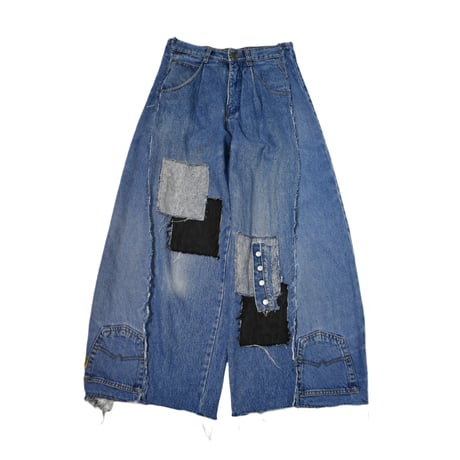 VERS Remake Patch Custom Wide Denim Pants