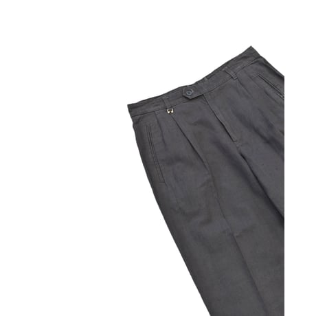 Vintage Linen Blend Two Tuck Slacks