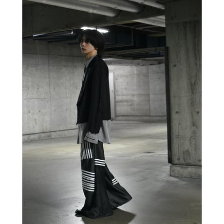 "Remake by  VERS" Random Stripe Flare Track Pants