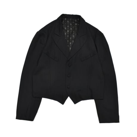 EURO Vintage Cropped Tailored Jacket -Black-