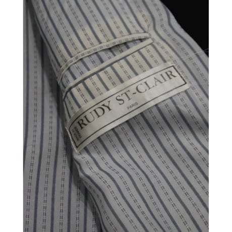 EURO Vintage Subtle Check Double Breasted Jacket -Black-