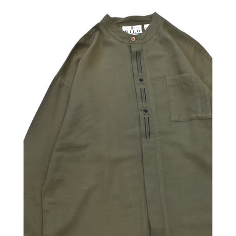 Embroidery Fly Front L/S Shirt