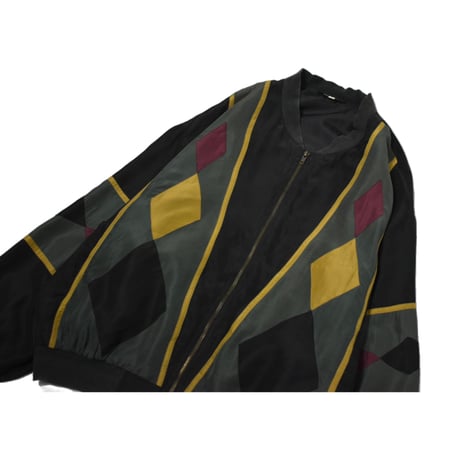Vintage Switching Silk Blouson