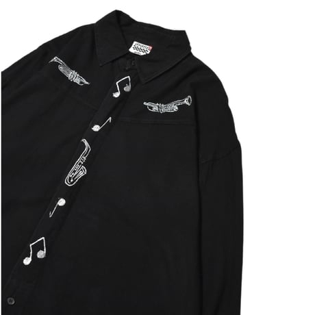 Vintage Fly Front Design L/S Shirt