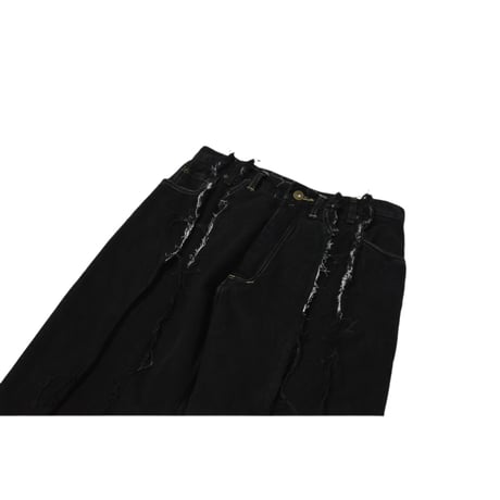 "Remake by VERS" Fringe Damage Flare Denim Pants