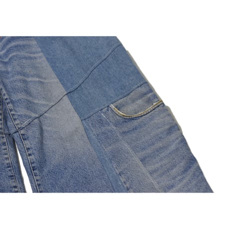 "Remake by VERS" Switching Flare Denim Pants