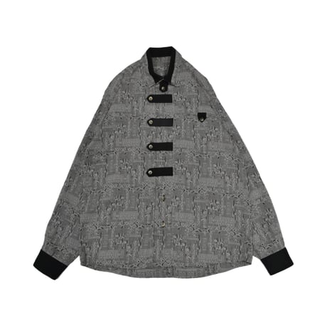 Monotone Ethnic Pattern L/S Shirt
