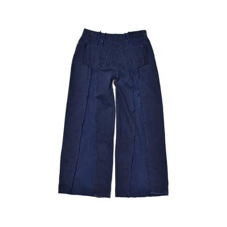 "Remake by VERS" Fringe Damage Flare Denim Pants