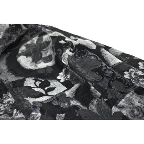 Flower Gobelin Weave Zip Jacket