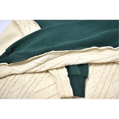 VERS Remake Diagonal Docking Knit Hoodie