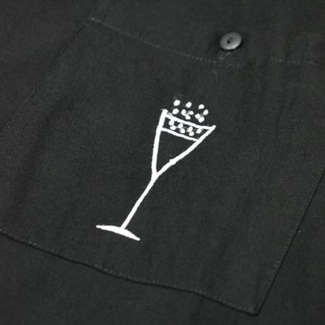 Vintage Embroidery Switching L/S Shirt
