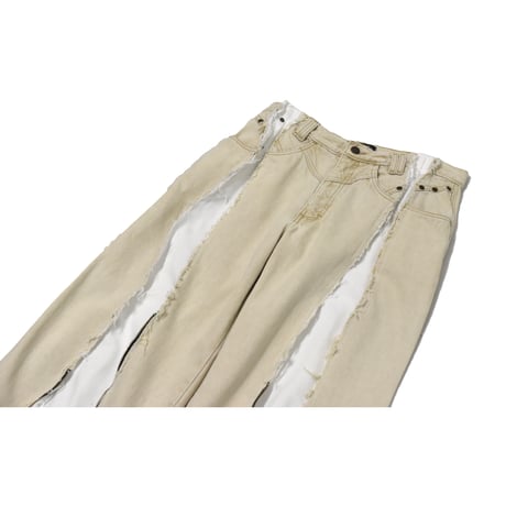 "Remake by VERS" Zip Custom Flare Denim Pants