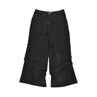 ”Remake by VERS” Asymmetric Tuck Denim Trousers
