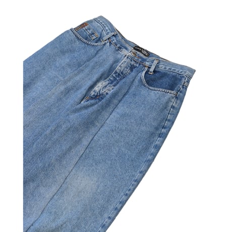 "Remake by VERS" Asymmetric Tuck Denim Trousers