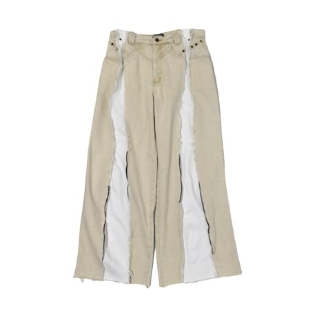 "Remake by VERS" Zip Custom Flare Denim Pants