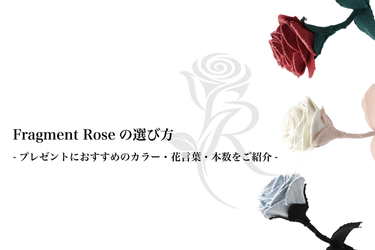 【❤︎ローズ♡様おまとめ専用】 Fragment Roseの選び方｜プレゼントにおすすめのカラー・花言葉・本数
