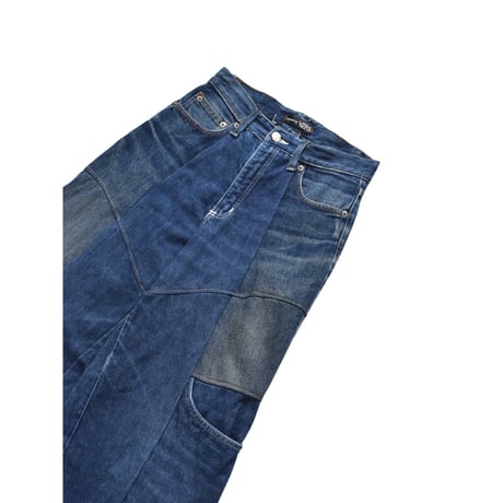 "Remake by VERS" Switching Flare Denim Pants