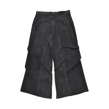 ”Remake by VERS” Asymmetric Tuck Denim Trousers