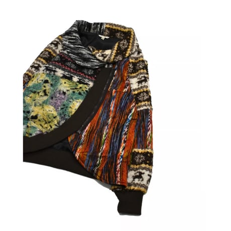 Asymmetric Patchwork Zip Jacket