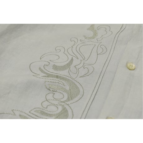 Embroidery Open Collar S/S Shirt