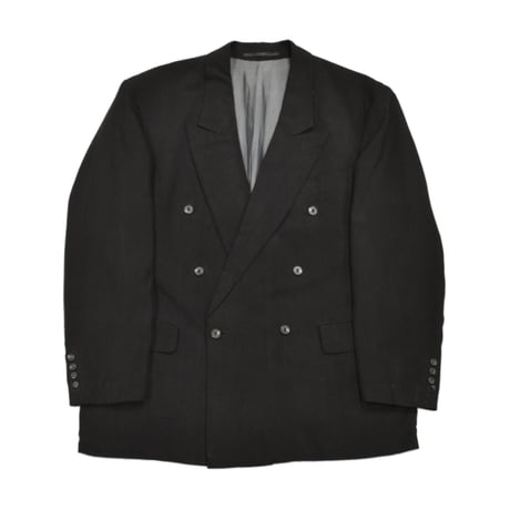 EURO Vintage Silk Double Breasted Tailored SET UP -Black-