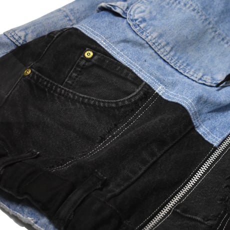 “Remake by VERS” Utility Denim Hoodie Jacket
