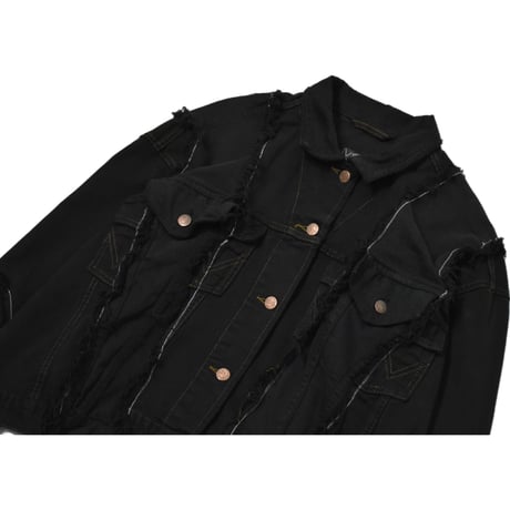 "Remake by VERS" Docking Short Length Denim Jacket -VERS Original Overdye-