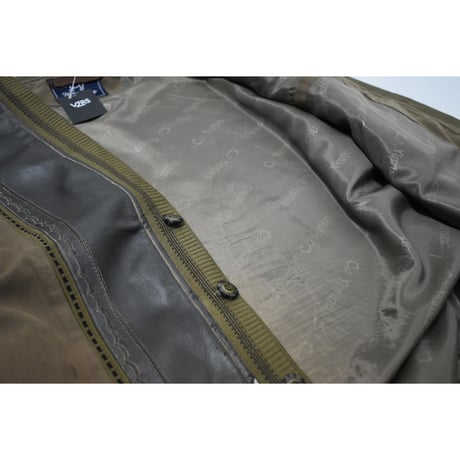 Leather Switching Knit Cardigan Jacket