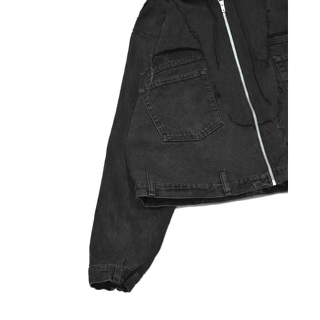 "Remake by VERS" Utility Denim Hoodie Jacket