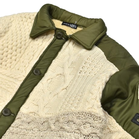 "Remake by VERS "Rebuild USAF M-1966 Liner × Aran Knit Jacket