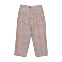 Vintage Linen Blend Wide Two Tuck Slacks