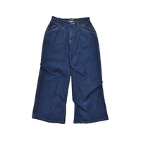 ”Remake by VERS” Asymmetric Tuck Denim Trousers