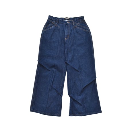 ”Remake by VERS” Asymmetric Tuck Denim Trousers