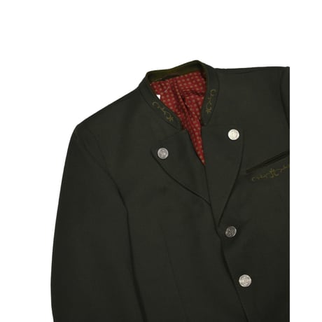 EURO Vintage Embroidery Tyrolean Jacket -Metal Coin Button-