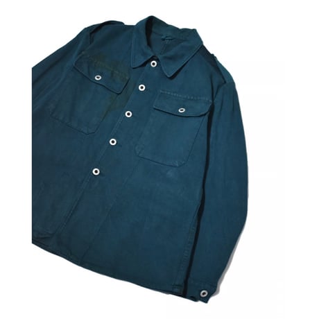 50s Swiss Military Denim Work Jacket -over dye-