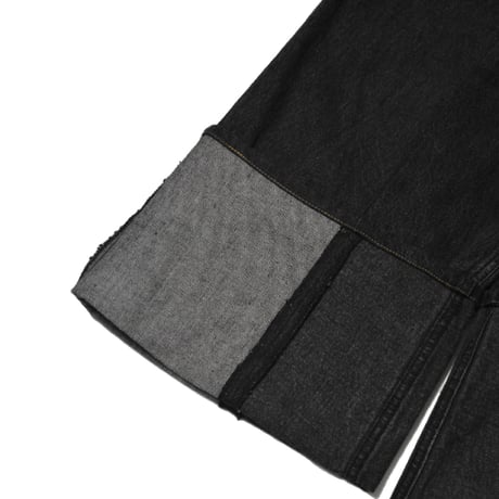 "Remake by VERS" Turn-Up Switching Denim Pants