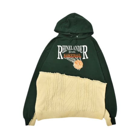 VERS Remake Diagonal Docking Knit Hoodie