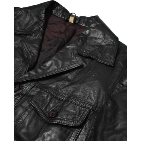 Vintage Leather Safari Jacket
