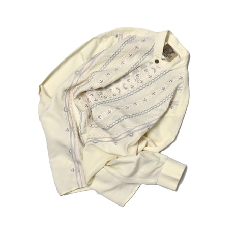 Vintage Embroidery Stand Collar L/S Shirt