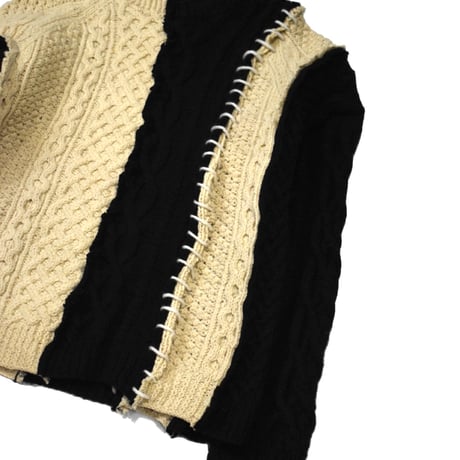 ”Remake by VERS” Rebuild Nordic × Aran Docking Knit