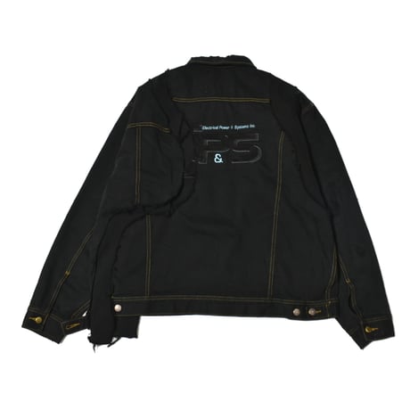 "Remake by VERS " Wave Docking Denim Jacket - Original Overdye -