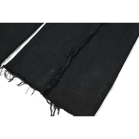 "Remake by VERS" Asymmetry Fringe Flare Denim Pants