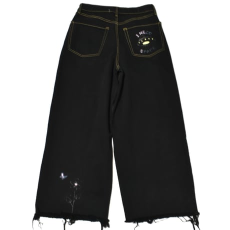 "Remake by VERS" Overdyed Graphic Wide Denim Pants - Original Overdye -