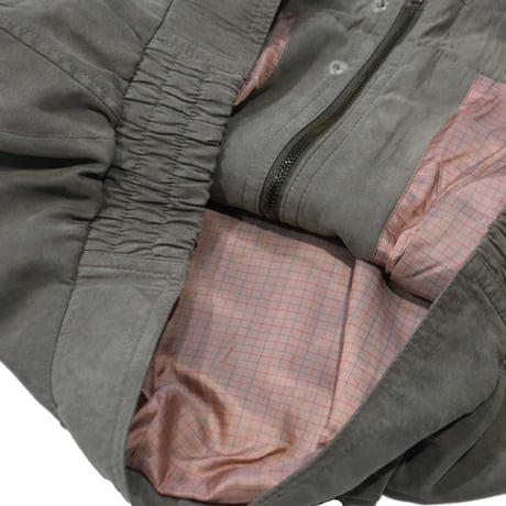 Olive Khaki Utility Stand-Collar Jacket